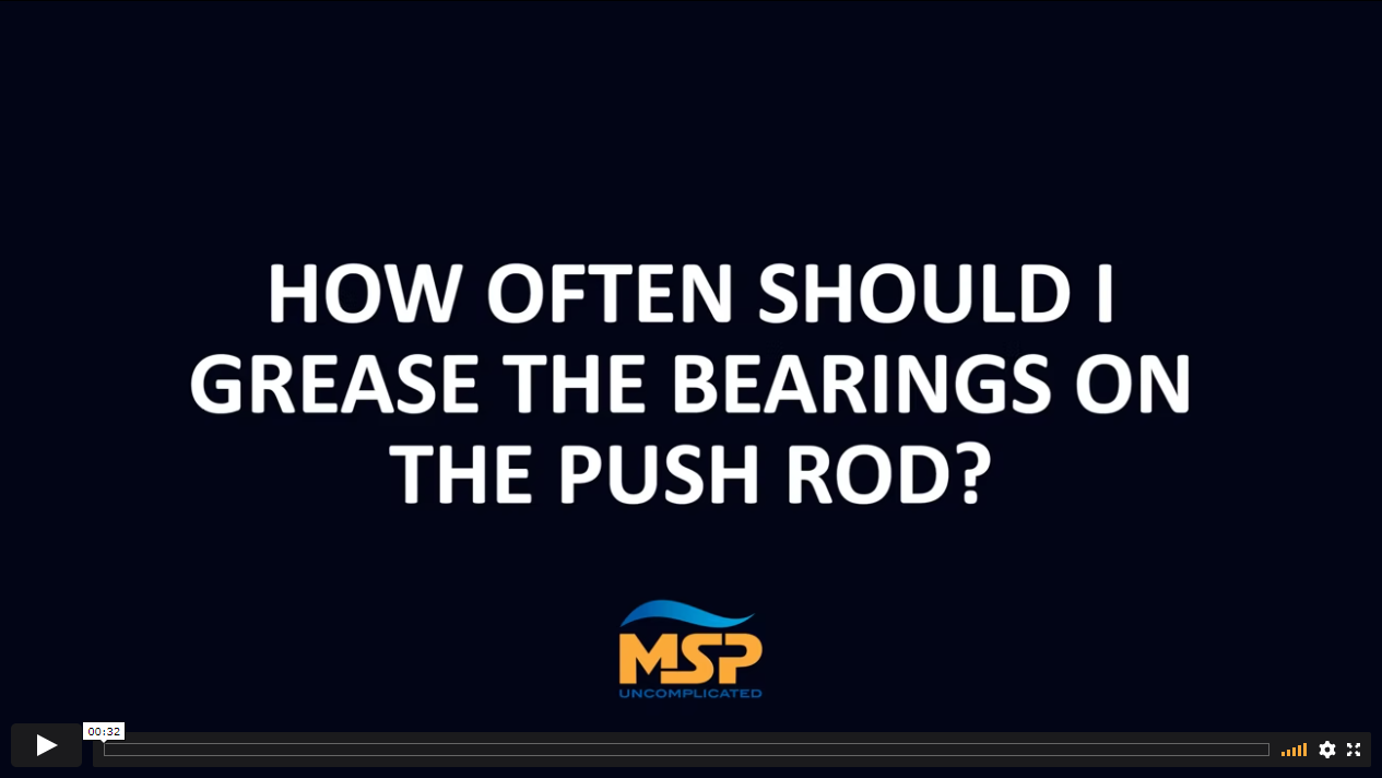 Video, how often should i grease the bearings on the push rod
