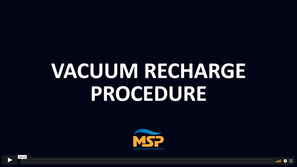 Video, vacuum recharge procedure