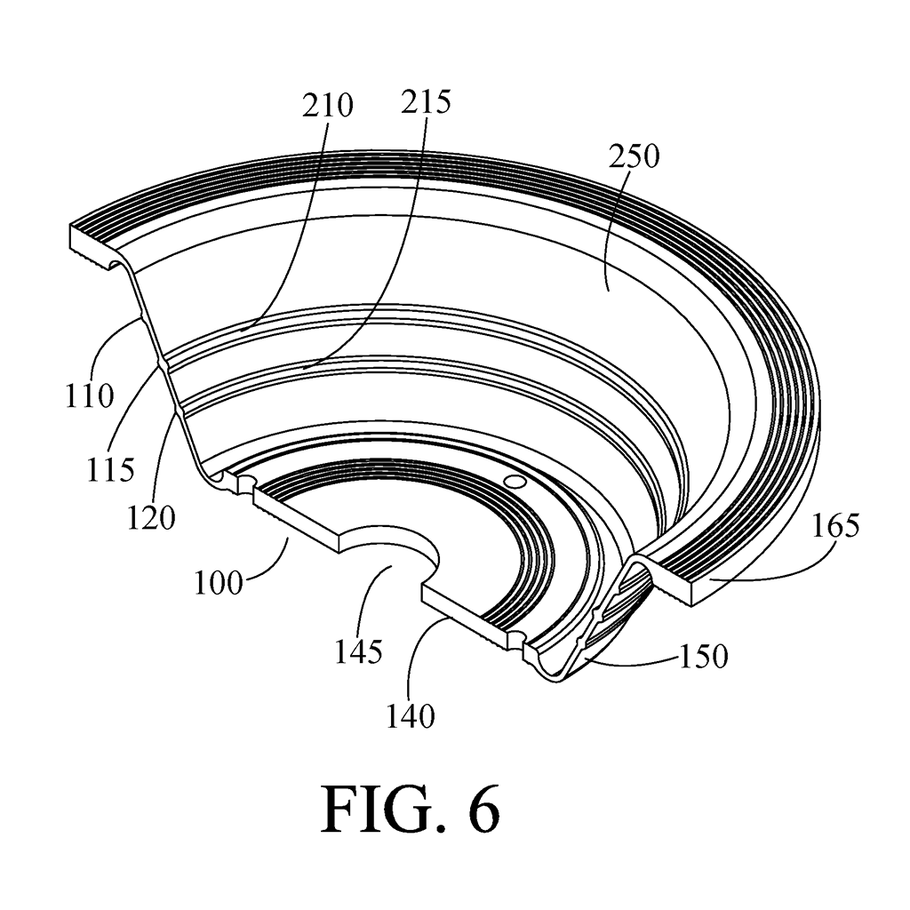High-Volume Diaphragm With Anti-rolling Reinforcement Patent